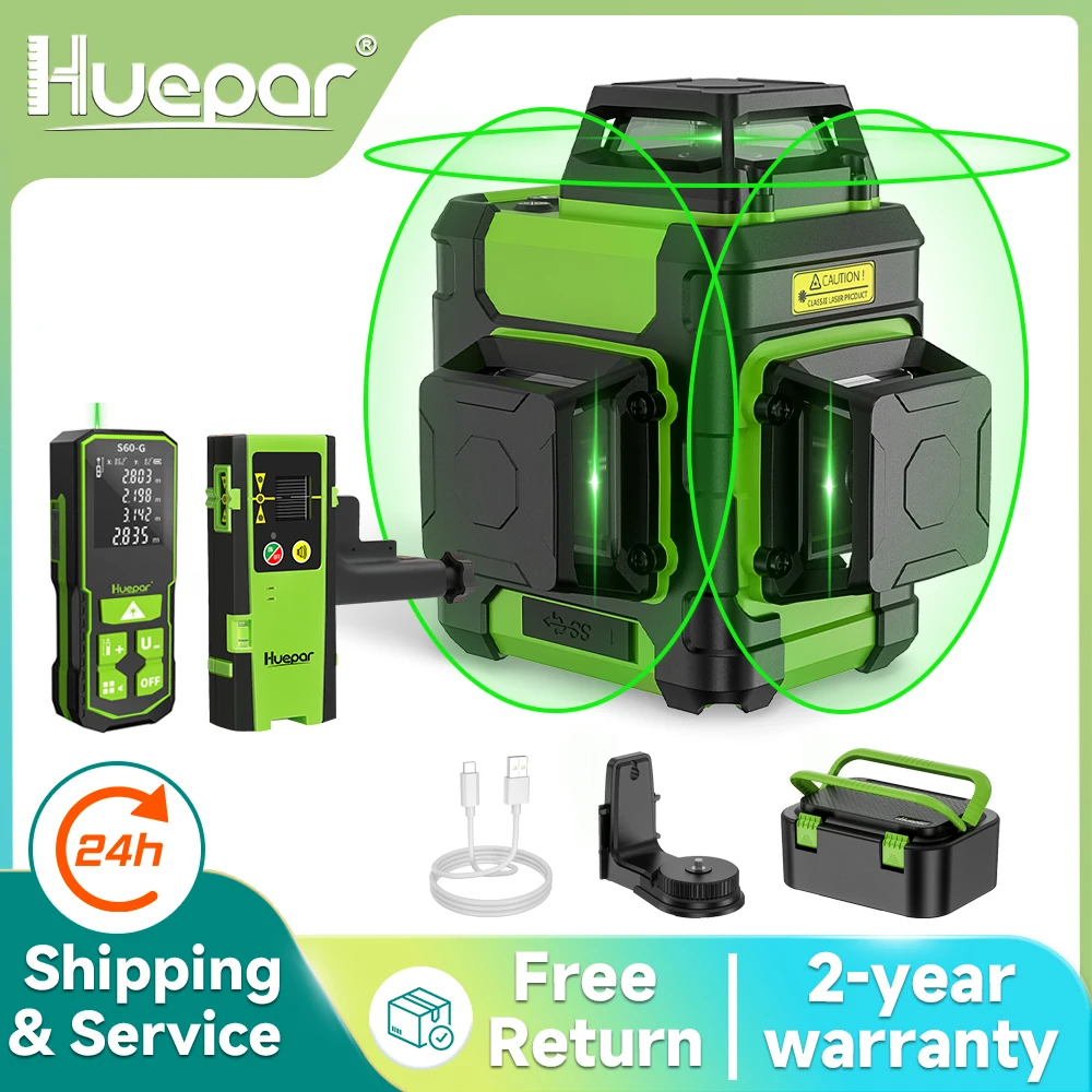 Huepar HM03CG Laser Level Gree - Industrial Laser Level recension och pris