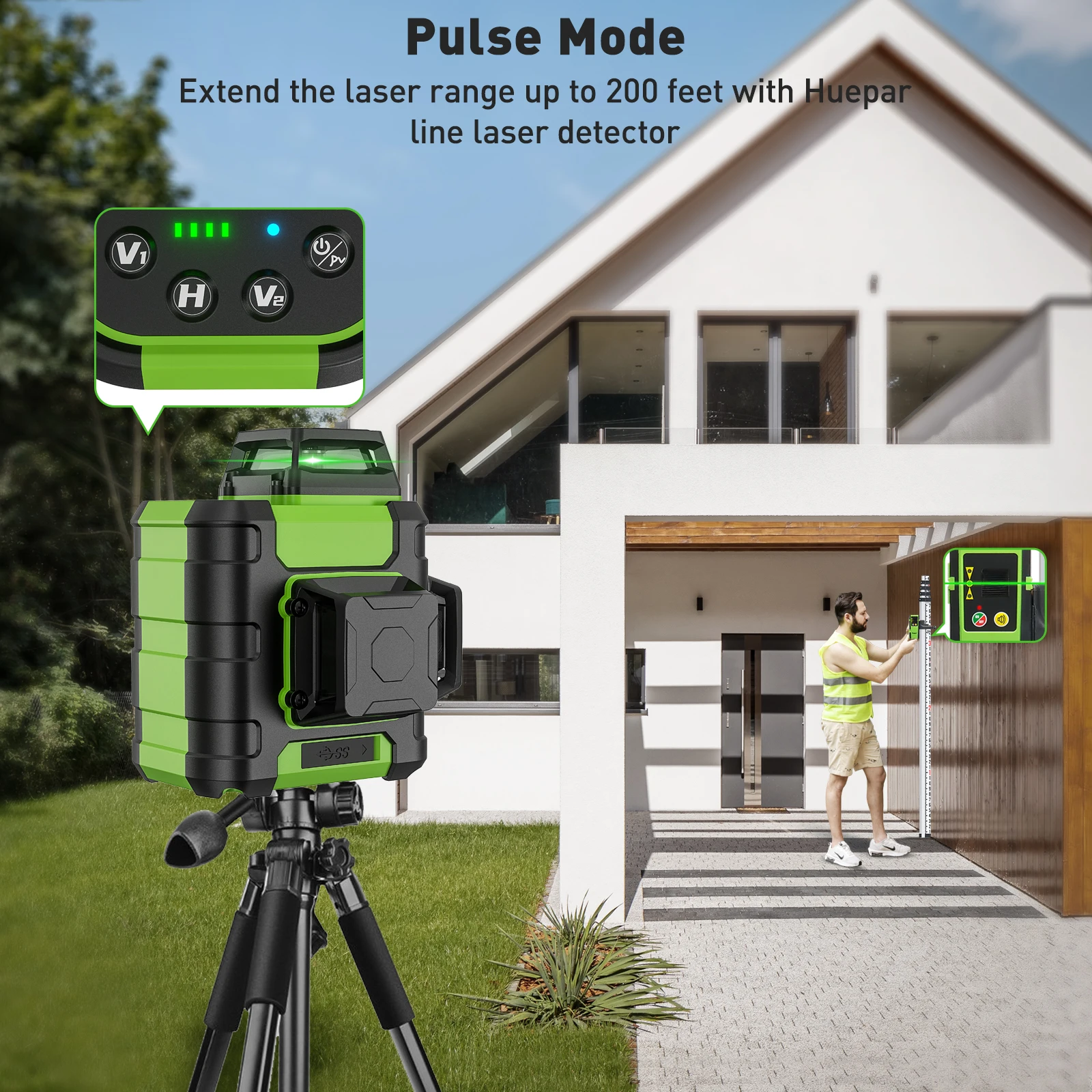 Huepar HM03CG Laser Level Gree - Industrial Laser Level recension och pris