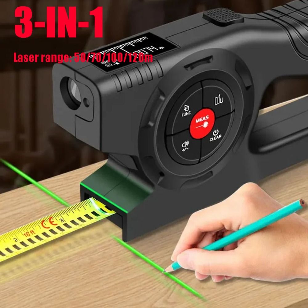 3-in-1 Laser Tape Measure Retr - Industrial Laser Tape Measure recension och pris